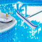 18" Curved Wall Floor Brush w/Aluminum Handle for In/Above Ground Swimming Pool