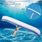 18" Curved Wall Floor Brush w/Aluminum Handle for In/Above Ground Swimming Pool