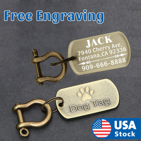 Stainless Steel Pet ID Tags Dog Tags Personalized Back Engraving