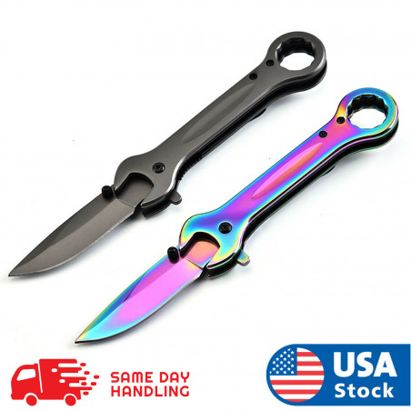 7.5"  MULTI-TOOL WRENCH TACTICAL ASSISTED OPEN FOLDING KNIFE