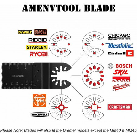 20PCS Dewalt Multi Tool Oscillating Saw Blades For Fein Multimaster Makita Bosch