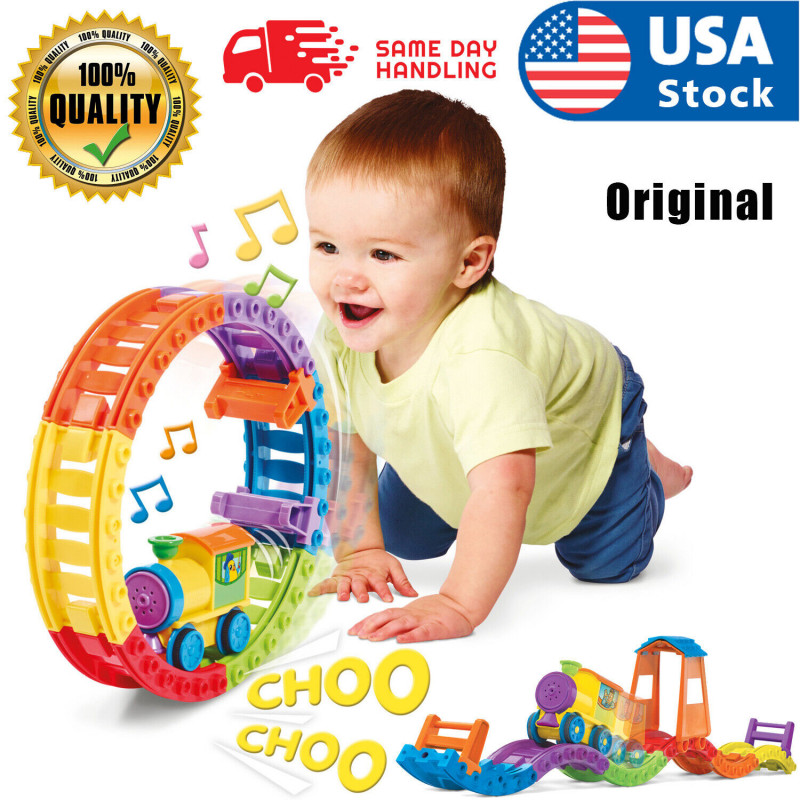 TOMY CHOO CHOO LOOP PRODUCED BATTERY POWERED PLASTIC TRAIN SET FOR CHILDREN 18M+