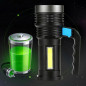 NEW High Power LED Flashlight 4-Mode USB Rechargeable Tactical Torch Light