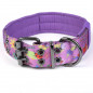 Heavy Duty Dog Collar Flower pattern Dog Collar Adjustable Padded LARGE DOG