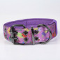 Heavy Duty Dog Collar Flower pattern Dog Collar Adjustable Padded LARGE DOG