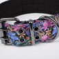 Heavy Duty Dog Collar Flower pattern Dog Collar Adjustable Padded LARGE DOG