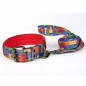 Heavy Duty Dog Collar Flower pattern Dog Collar Adjustable Padded LARGE DOG