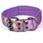 Heavy Duty Dog Collar Flower pattern Dog Collar Adjustable Padded LARGE DOG