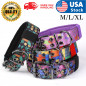 Heavy Duty Dog Collar Flower pattern Dog Collar Adjustable Padded LARGE DOG M-XL