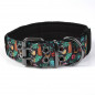 Heavy Duty Dog Collar Flower pattern Dog Collar Adjustable Padded LARGE DOG M-XL