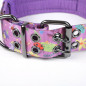 Heavy Duty Dog Collar Flower pattern Dog Collar Adjustable Padded LARGE DOG M-XL