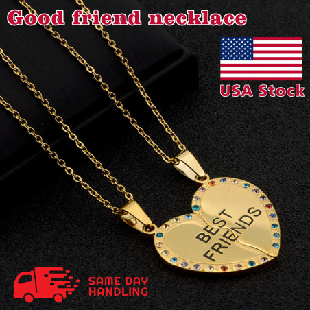 Woman stainless steel Gold Silver Good friend necklace chain Link