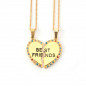 Woman stainless steel Gold Silver Good friend necklace chain Link