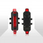 Bike Tail Light Bicycle Rechargeable USB 5 LED Safety Rear Lamp Flashing Wraning