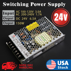 Mean Well LRS 150w 24V 6.5A Switching Power Supply Input 110V/220V