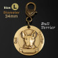 Deeply  Pet Tags Custom Engraved  ID Tag 3D dog head image brass dog tag Name ID