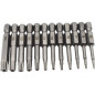 12 Pcs 50mm 1/4 Inch Hex Shank T5-T40 Torx Head Screw Driver Bits Set Kit Tools