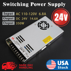 Mean Well LRS-350-24 Power Supply 24V 14.6A 350W Input 110V/220V AC to DC