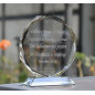 Personalized Crystal Award Trophy, Custom Plaque, Crystal With Engraving