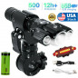 USB Rechargeable LED Bicycle Headlight Bike 3 Head Light Front Lamp Set Cycling