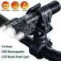 USB Rechargeable LED Bicycle Headlight Bike 3 Head Light Front Lamp Set Cycling