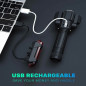 USB Rechargeable LED Bicycle Headlight Bike 3 Head Light Front Lamp Set Cycling