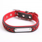 Personalized Dog Collar Braided Leather Padded Name ID Tag Engraved Free XS-XL