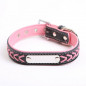 Personalized Dog Collar Braided Leather Padded Name ID Tag Engraved Free XS-XL