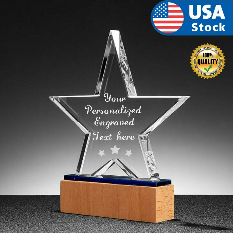 Custom Engraved Glass Awards and Trophies for Teachers, Retirement, Appreciation