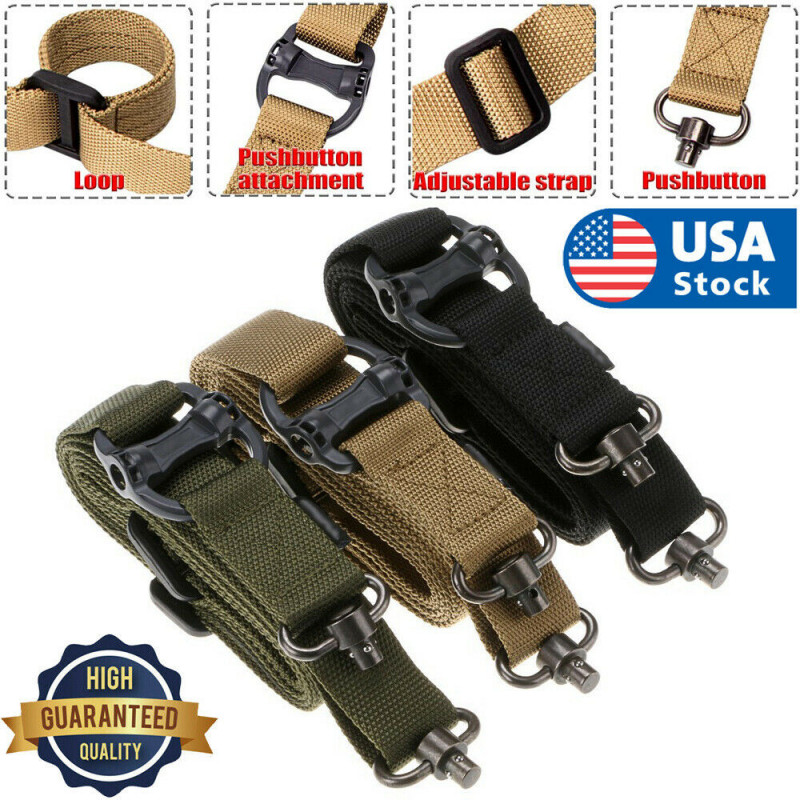 Retro Adjust Tactical Quick Detach QD 1 or 2Point Multi Mission 1.2" Rifle Sling