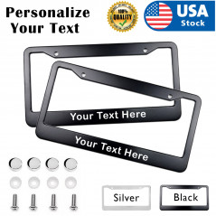 PERSONALIZED Custom Chrome METAL High Quality License Plate Frame Tag