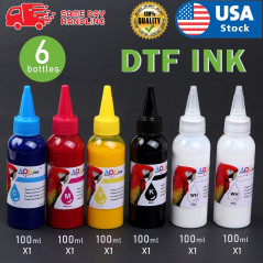 AOK INK 100mlx6 bottlesDTF Direct to film Ink for DTF Printers CMYKW