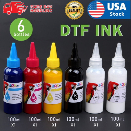 AOK INK 100mlx6 600ml DTF Direct to film Ink for DTF Printers CMYKW