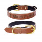 Custom Personalized Dog Collar Soft Leather ID Collar Names PET Cat collar