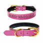 Custom Personalized Dog Collar Soft Leather ID Collar Names PET Cat collar