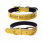 Custom Personalized Dog Collar Soft Leather ID Collar Names PET Cat collar