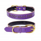 Custom Personalized Dog Collar Soft Leather ID Collar Names PET Cat collar