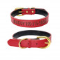 Custom Personalized Dog Collar Soft Leather ID Collar Names PET Cat collar