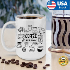 15OZ Coffee Mug  Funny  Coffee time Mug Perfect Lover Gift  Cute Coffee Mug