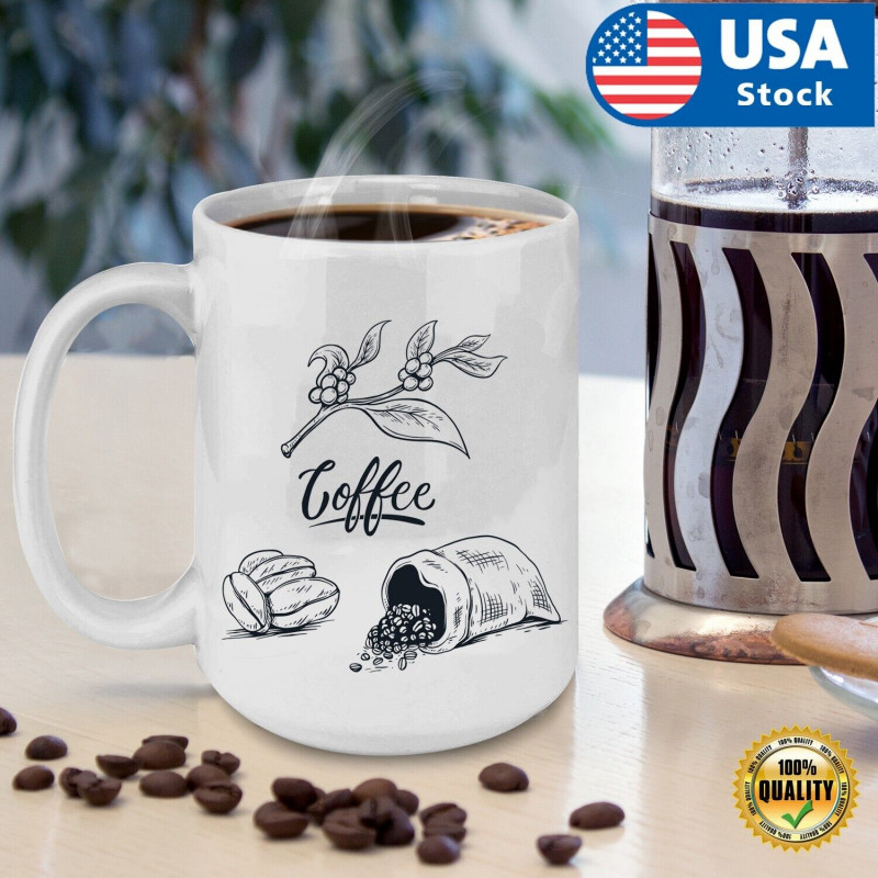 15OZ  coffee bean mug, mug for mothers, best gift for her/he/friend coffee mug