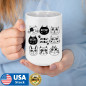 15oz Cat Mug, Cute Cat Mug, Cat Lover Gift, Crazy Cat Lady Black Cat Coffee  mug