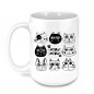 15oz Cat Mug, Cute Cat Mug, Cat Lover Gift, Crazy Cat Lady Black Cat Coffee  mug