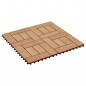 11PCS 12x12'' Patio Deck Tiles Interlocking Wooden Snap Flooring Tiles Outdoor D