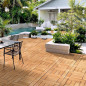 11PCS 12x12'' Patio Deck Tiles Interlocking Wooden Snap Flooring Tiles Outdoor D