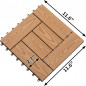 11PCS 12x12'' Patio Deck Tiles Interlocking Wooden Snap Flooring Tiles Outdoor C