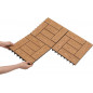 11PCS 12x12'' Patio Deck Tiles Interlocking Wooden Snap Flooring Tiles Outdoor C