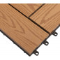 11PCS 12x12'' Patio Deck Tiles Interlocking Wooden Snap Flooring Tiles Outdoor C