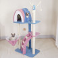 55" Cat Activity Tree Cat Scratching Post Tower Condo Furniture Kitty Play House