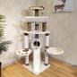 57" Cat Tree Scratching Condo Kitten Activity Tower Playhouse W/ Cave & Ladders