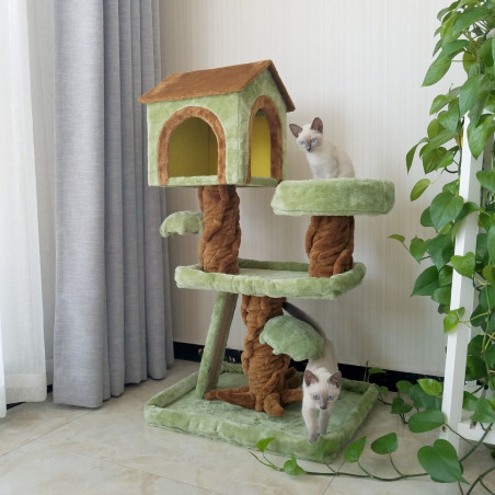 Cat tree Tower Great For Multiple Cats Scratcher Play House Condo Pet House 41"